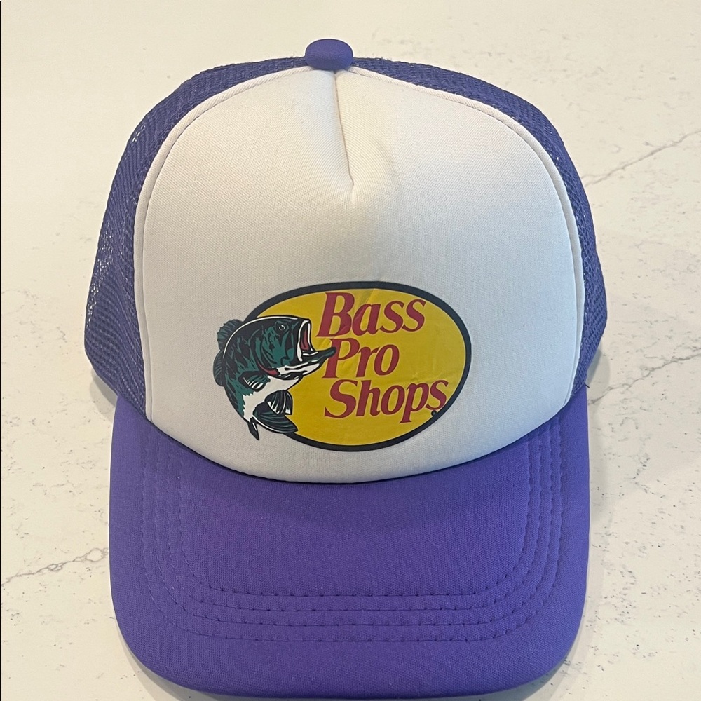 Bass Pro Shops Purple and White Cap
